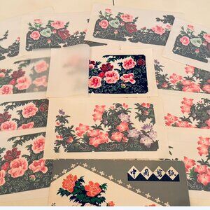 VINTAGE Antique Chinese Floral Folk Paper Cuts